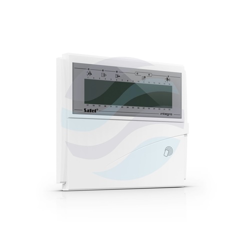 SATEL INT-KLCDR-W Manipulator LCD do Integry, czytnik kart, klapka, podświetlenie białe, obudowa biała 3
