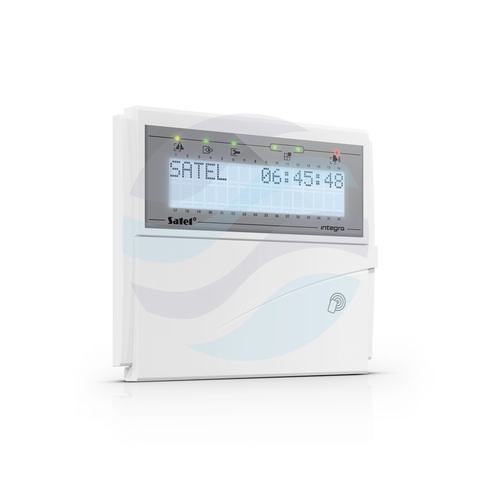 SATEL INT-KLCDR-W Manipulator LCD do Integry, czytnik kart, klapka, podświetlenie białe, obudowa biała 4