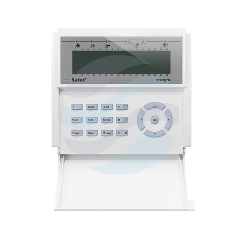 SATEL INT-KLCD-W Manipulator LCD do Integry z klapka, podświetlenie białe, Grade 3, biały 5