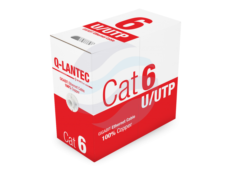 Q-LANTEC Kabel U/UTP kat.6, klasa Eca, 250MHz, PVC WEWNĘTRZNY 305m 1