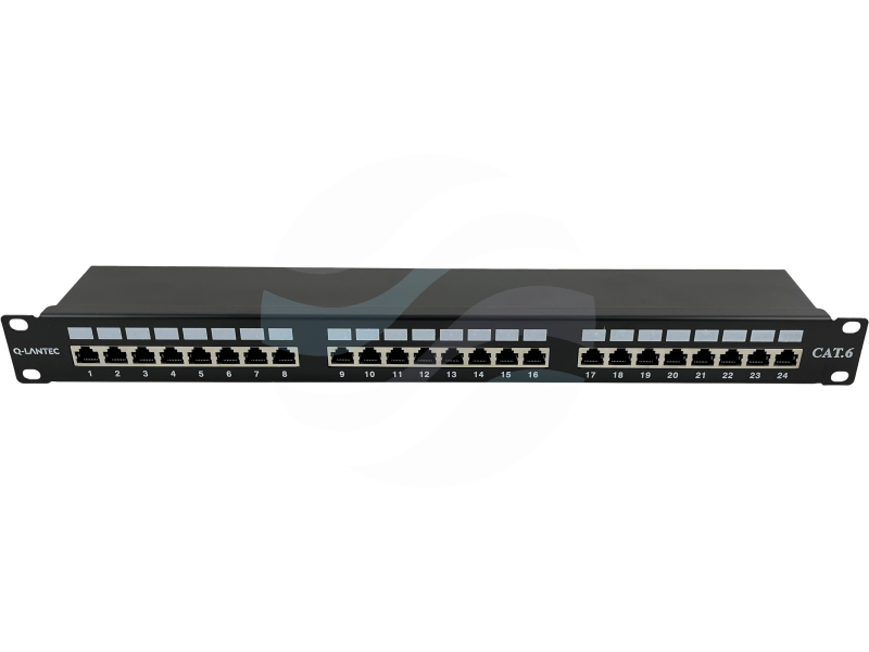 Q-LANTEC Patchpanel 1U 19" STP 24-porty kat.6 LSA z półką 1
