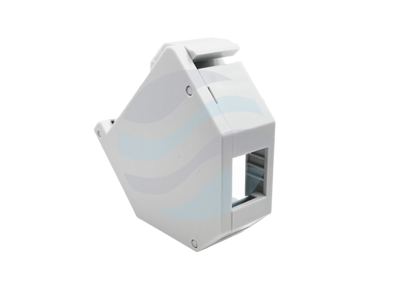 ALANTEC Adapter na szynę DIN (TH35) do keystone RJ45, RJ12 z uziemieniem i pokrywą 1