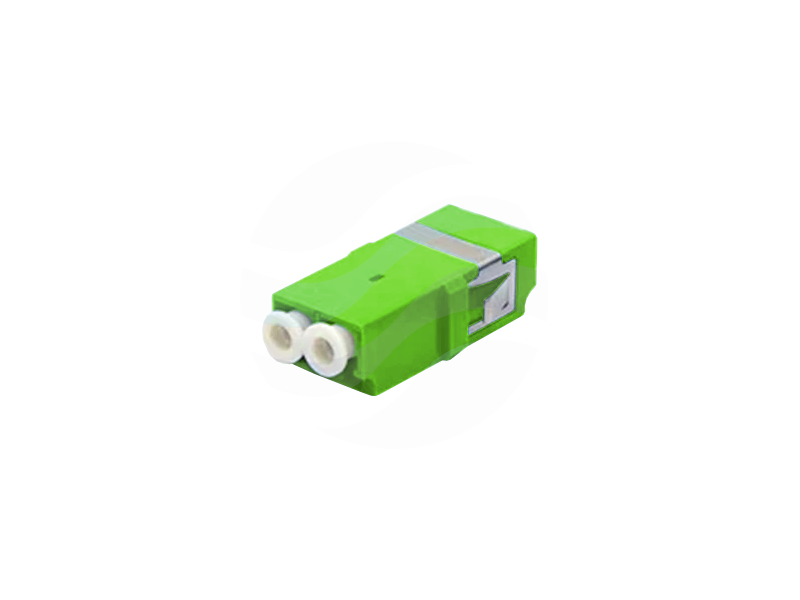 ALANTEC Adapter światłowodowy bezkołnierzowy SM LC/APC duplex, zielony 1