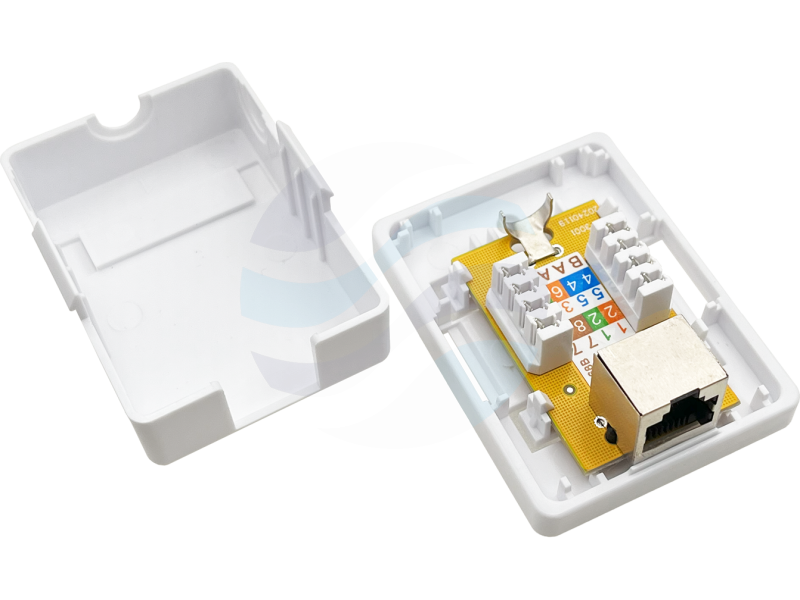 ALANTEC Gniazdo natynkowe 1xRJ45 STP kat.5e 1