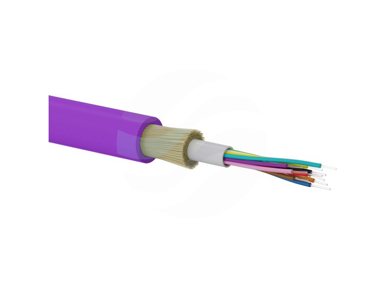 ALANTEC Kabel światłowodowy OM4 uniwersalny MM ZW-NOTKtsdD 24J 50/125, klasa B2ca, LSOH, 1000N, fioletowy 1