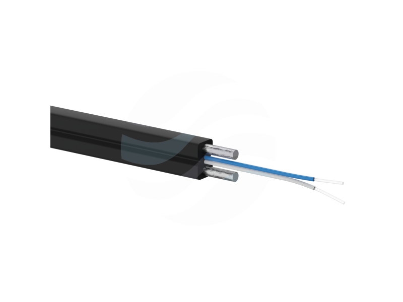 ALANTEC Kabel światłowodowy OS2 uniwersalny płaski abonencki SM 2J 9/125 G657A1, klasa Eca, 50N, LSOH, czarny, 1000m 1