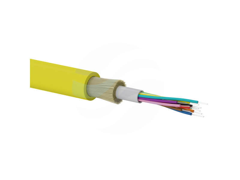 ALANTEC Kabel światłowodowy OS2 uniwersalny SM ZW-NOTKtsdD 24J 9/125 G657A1, klasa B2ca, LSOH, 1000N, żółty 1