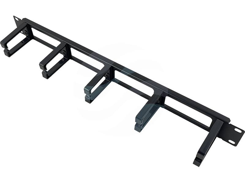 ALANTEC Organizator 19" 1U plastikowe uchwyty x5, czarny 1