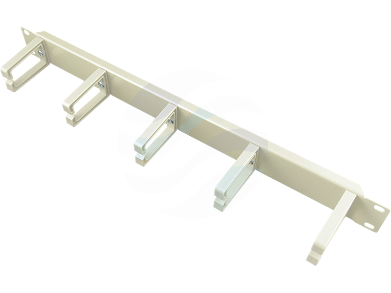 ALANTEC Organizator kabli 1U 19" 5x uchwyt plastikowy, szary 1