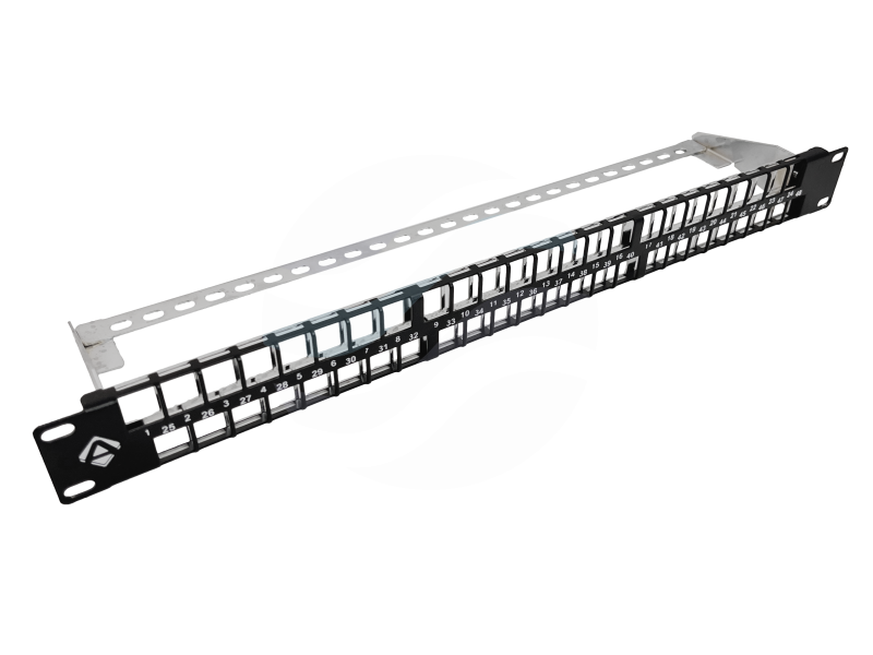 ALANTEC Panel pusty 19" 1U na 48x keystone RJ45 z podporą 1