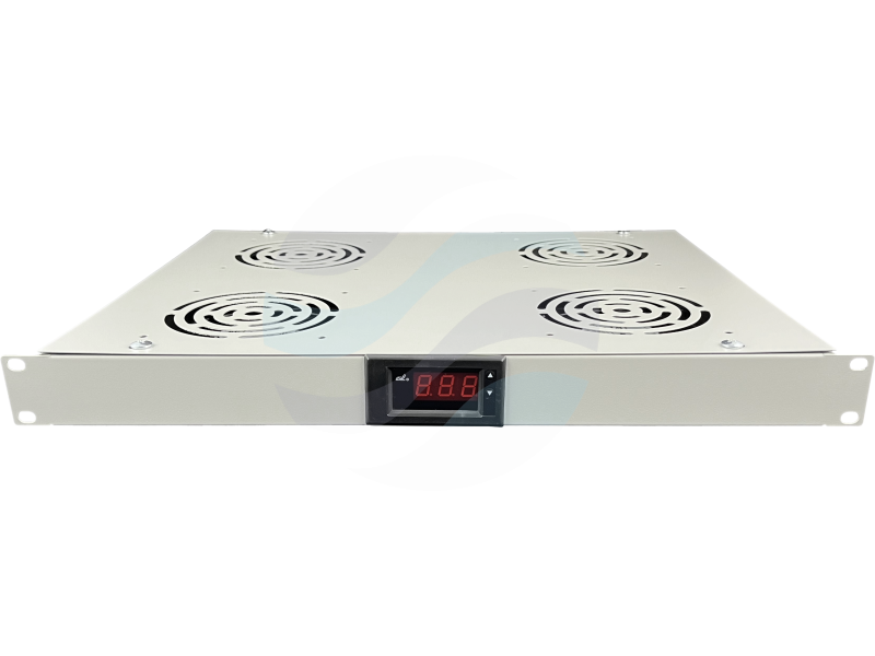 ALANTEC Panel wentylacyjny 19" 1U, 4x wentylatory, termostat, szary 1
