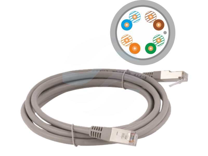 ALANTEC Patchcord F/UTP kat.5e PVC 1.0m, szary 1
