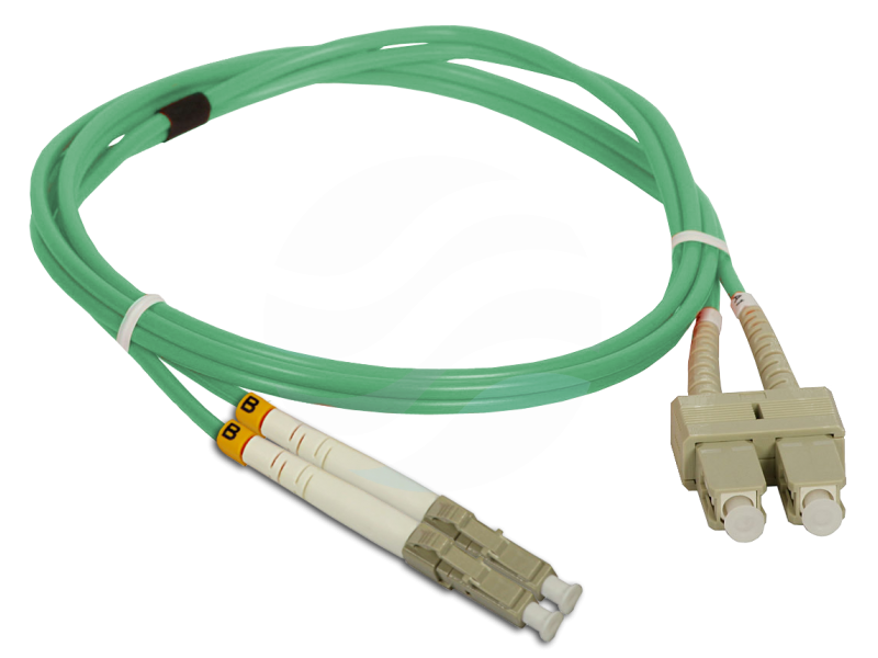 ALANTEC Patchcord MM OM3 LC-SC duplex 50/125 5.0m, turkusowy 1
