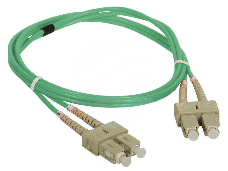 ALANTEC Patchcord MM OM3 SC-SC duplex 50/125 1.0m, turkusowy 1
