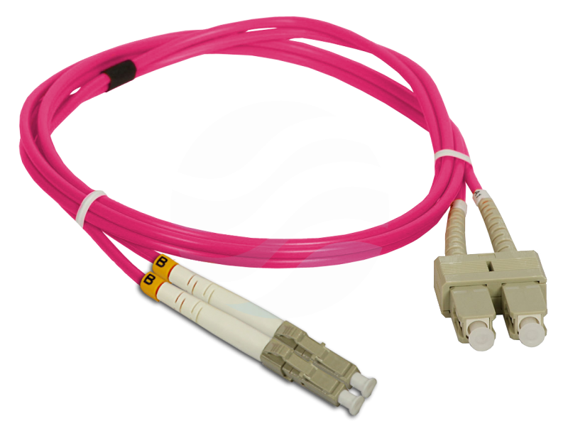 ALANTEC Patchcord MM OM4 LC-SC duplex 50/125 2.0m, fioletowy 1