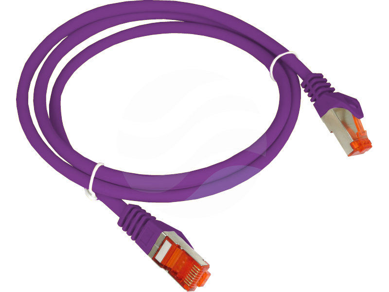 ALANTEC Patchcord S/FTP kat.6A LSOH 1.0m, fioletowy 1