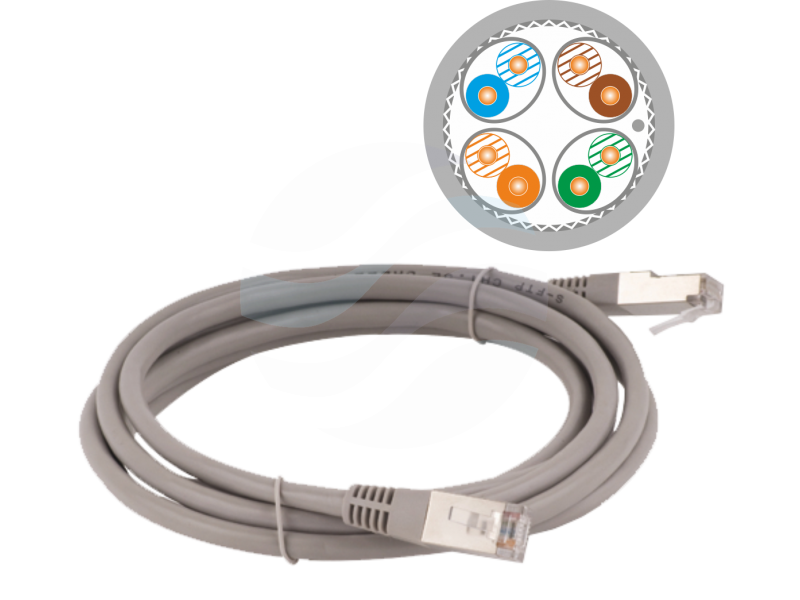 ALANTEC Patchcord S/FTP kat.6A LSOH 2.0m, szary 1