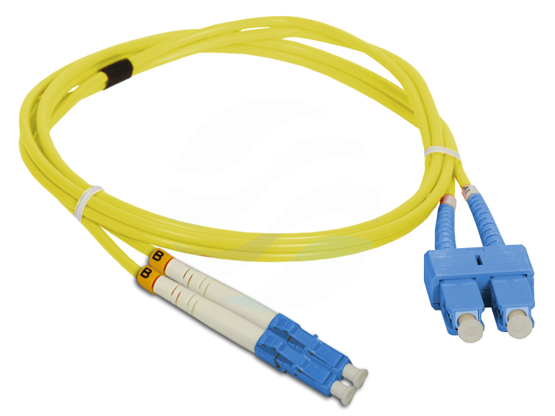 ALANTEC Patchcord SM LC/UPC-SC/UPC duplex 9/125 1.0m, żółty. 1