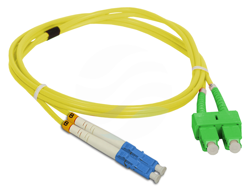 ALANTEC Patchcord SM SC/APC-LC/UPC duplex 9/125 5.0m, żółty 1