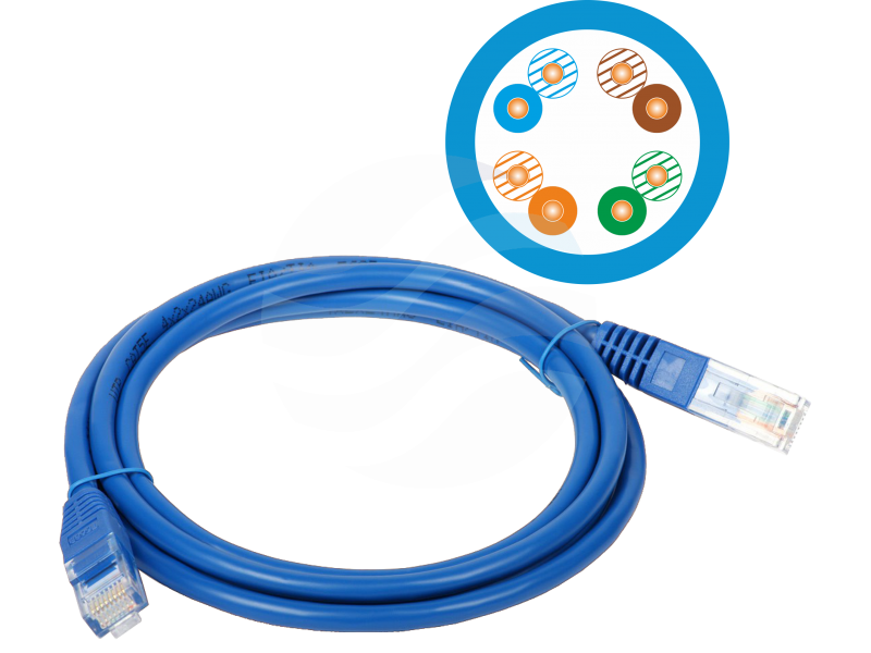 ALANTEC Patchcord U/UTP kat.5e PVC 5.0m, niebieski 1