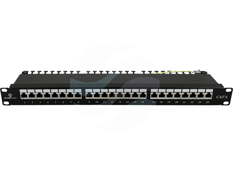 ALANTEC Patchpanel NAVI LED STP 24-port kat.6 półka rack 19", LSA, 1U, czarny 1