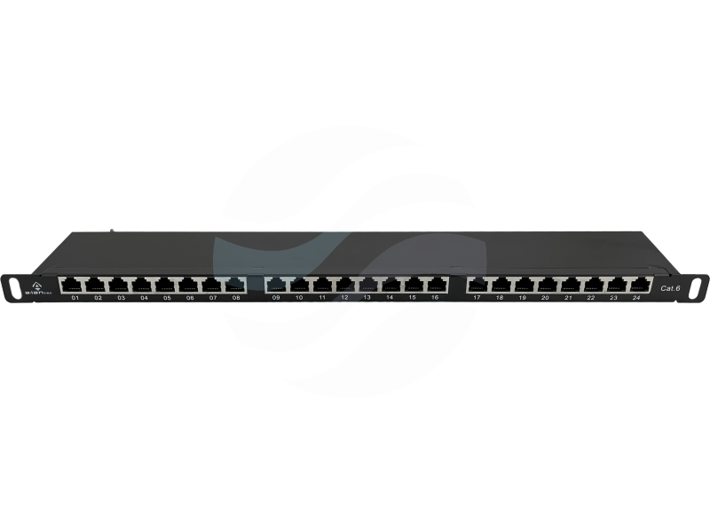 ALANTEC Patchpanel OPTIMUM STP kat.6 24-porty rack 19" 0.5U 1