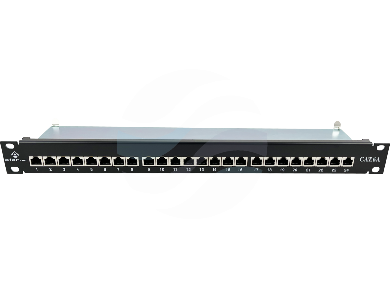 ALANTEC Patchpanel STP / FTP 24-port kat.6a rack 19" 1U z półką 1