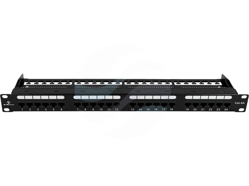 ALANTEC Patchpanel UTP 24-port kat.6A rack 19" 1U z półką 1