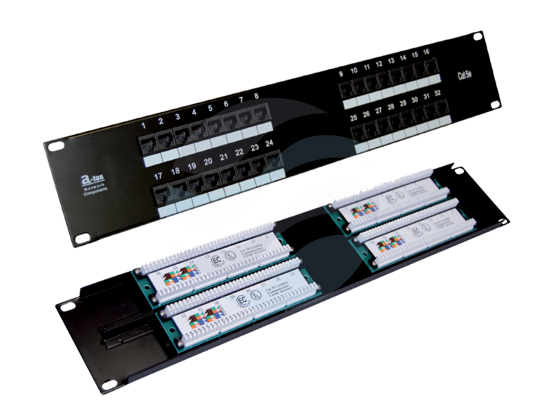 ALANTEC Patchpanel UTP kat.5e 32-porty LSA rack 19" 2U 1