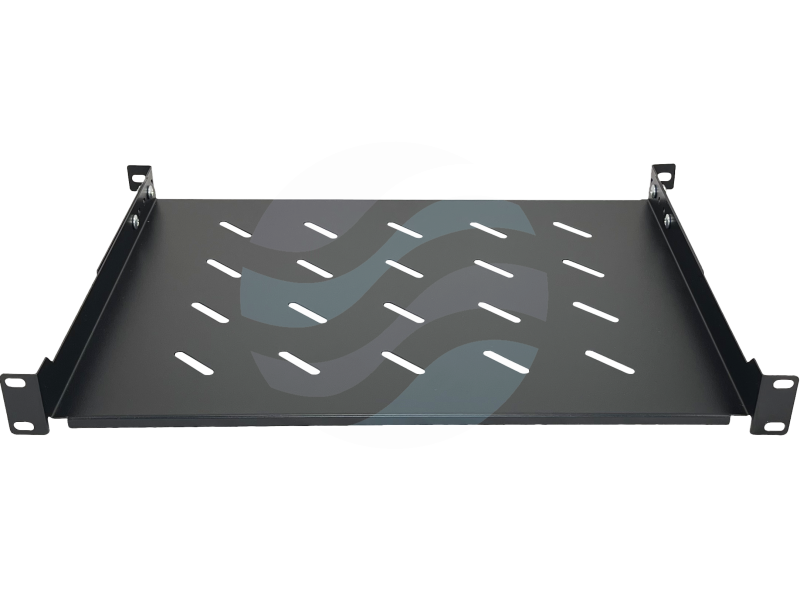ALANTEC Półka stała 19" 1U głęb. 350mm, 4 punkty mocowania, czarna 1