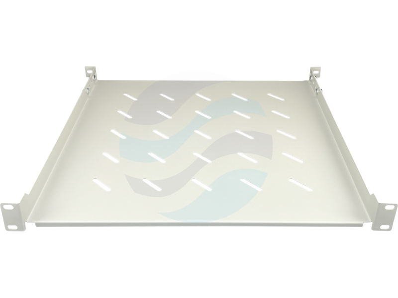 ALANTEC Półka stała 19" 1U głęb. 450mm, 4 punkty mocowania, szara 1