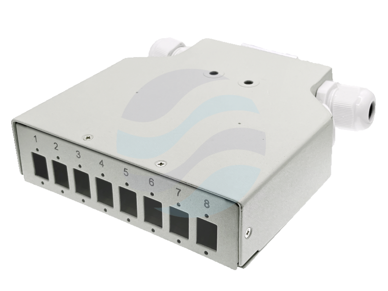 ALANTEC Przełącznica światłowodowa na szynę DIN 8x SC simplex / 8x LC duplex z płytą czołową 1
