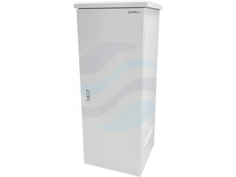 ALANTEC Szafa zewnętrzna, hermetyczna, rack 19" 32U 600x600mm, IP55, drzwi metalowe, 4x przepusty, szara 1