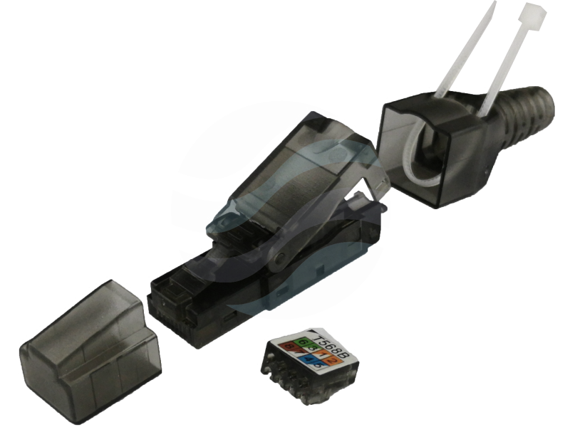 ALANTEC Wtyk RJ45 UTP kat.6 PoE+, beznarzędziowy, drut 22-24AWG 1