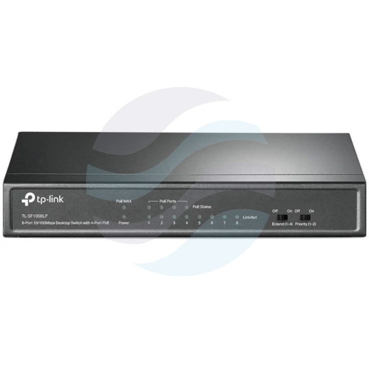 TP-Link TL-SF1008LP, Switch PoE 8 portów 10/100Mb/s (4xPoE) 41W, desktop metal 1