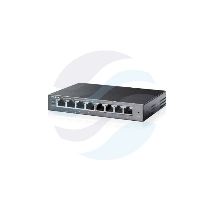 TP-Link TL-SG108PE Switch gigabitowy Easy Smart 8x 10/100/1000Mbps, 4x PoE, IGMP, desktop, metal 1
