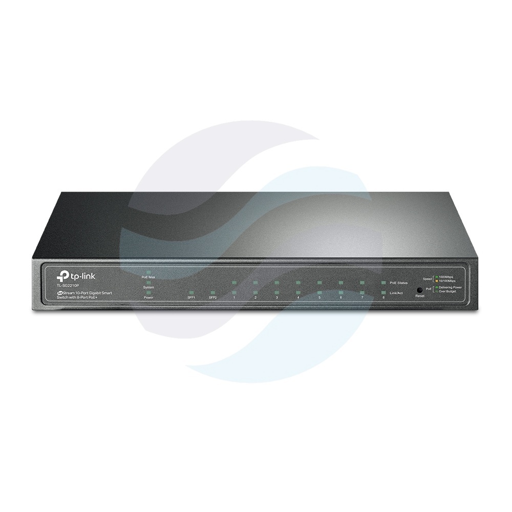 TP-Link TL-SG2210P Switch Smart gigabitowy 8x PoE+ 10/100/1000Mb/s (58W), 2x SFP, JetStream, metal 1