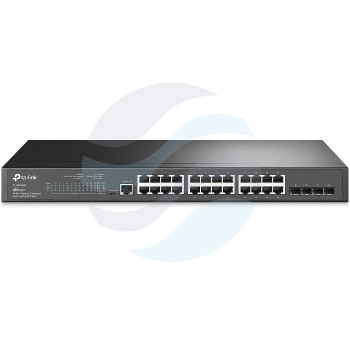 TP-Link SG3428 Switch gigabitowy zarządzalny JetStream Omada 24x 10/100/1000Mb/s, 4x SFP, QoS, IGMP, metal, Rack 19" L2 1