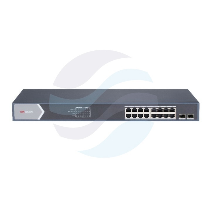 Hikvision DS-3E1518P-SI Switch zarządzalny PoE 802.3af/at, 16x 10/100/1000Mbps, 2x SFP, 250 W 1