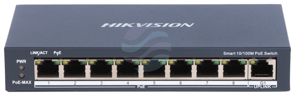 Hikvision DS-3E1309P-EI Switch zarządzalny PoE 8x 10/100Mbps, 1x Gbit Uplink, 110W 1