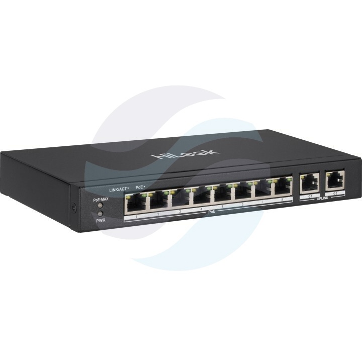 HiLook SW-10-POE Switch PoE 8x 10/100/1000Mbps, 2x Gbit Uplink 1
