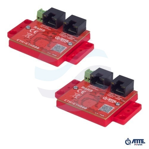 ATTE POWER ETH-ETH500-SET Ekstender zasięgu LAN+PoE, zasięg do 800m 1