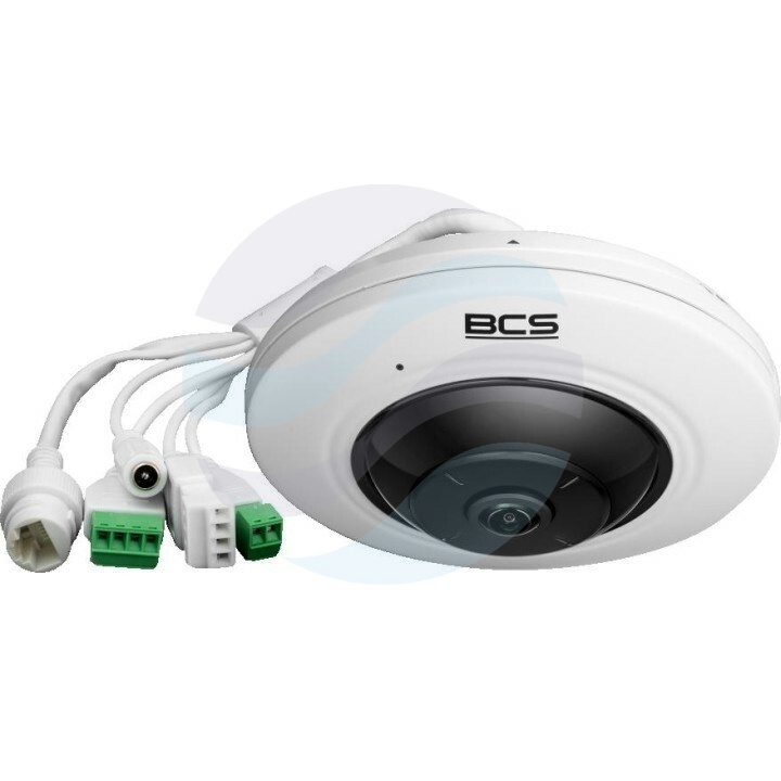 BCS VIEW BCS-V-FIP25FWR1-Ai1 Kamera IP 5Mpix panoramiczna 360° fisheye 1.05mm, IR 10m, mSD do 256GB, WDR 120dB, mikrofon, biała 1
