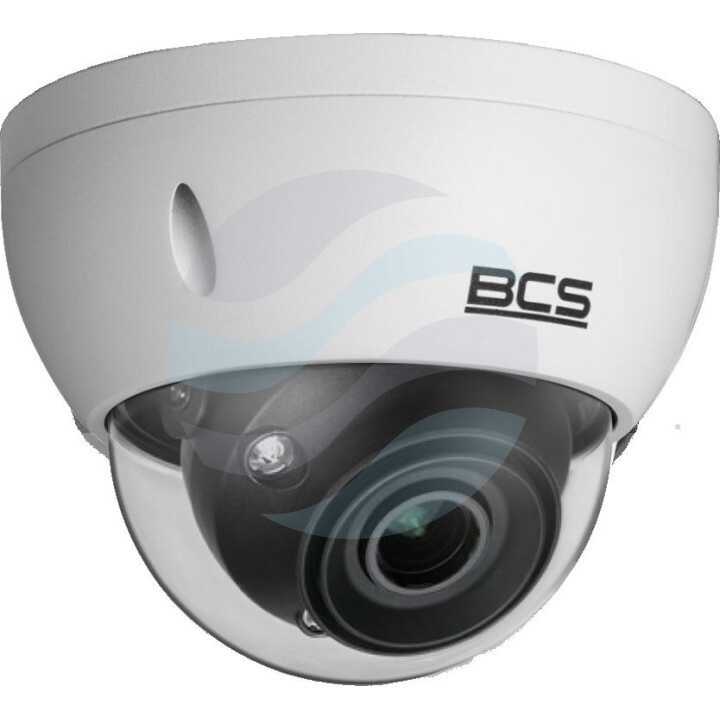 BCS LINE BCS-L-DIP65VSR8-Ai2-0735 Kamera IP 5Mpix kopułowa 7-35mm, zoom x5, IR 80m, WDR 120dB, mSD do 512GB, IK10, mikrofon, biała 1