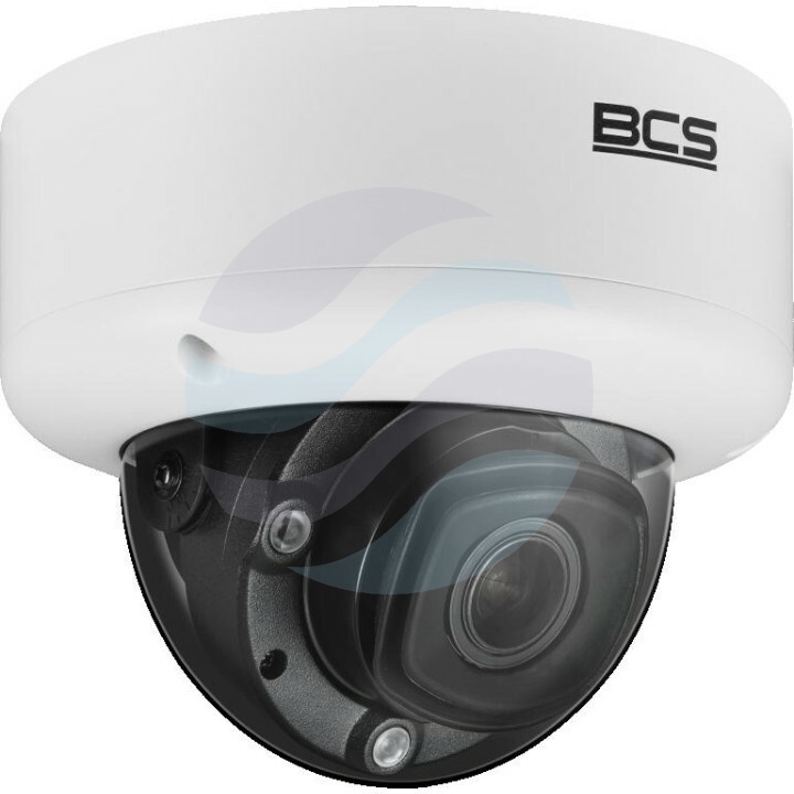 BCS LINE BCS-L-DIP98VSR4-Ai3 Kamera IP 8Mpix kopułowa 2.7-12mm, zoom x4, IR 40m, WDR 120dB, mSD do 512GB, IK10, głośnik, mikrofon, biała 1