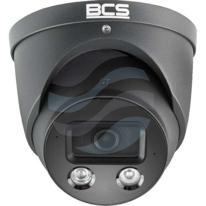 BCS LINE BCS-L-EIP58FCR3L3-Ai1-G(3) Kamera IP 8Mpix kopułowa 2.8mm, światło hybrydowe (IR + LED) 30m, WDR 120dB, mSD do 256GB, głośnik, mikrofon, czarna 1