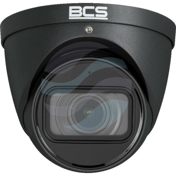 BCS LINE BCS-L-EIP58VSR4-Ai1-G(2) Kamera IP 8Mpix kopułowa 2.7-13.5mm, IR 40m, zoom x5, WDR 120dB, mSD do 256GB, mikrofon, czarna 1