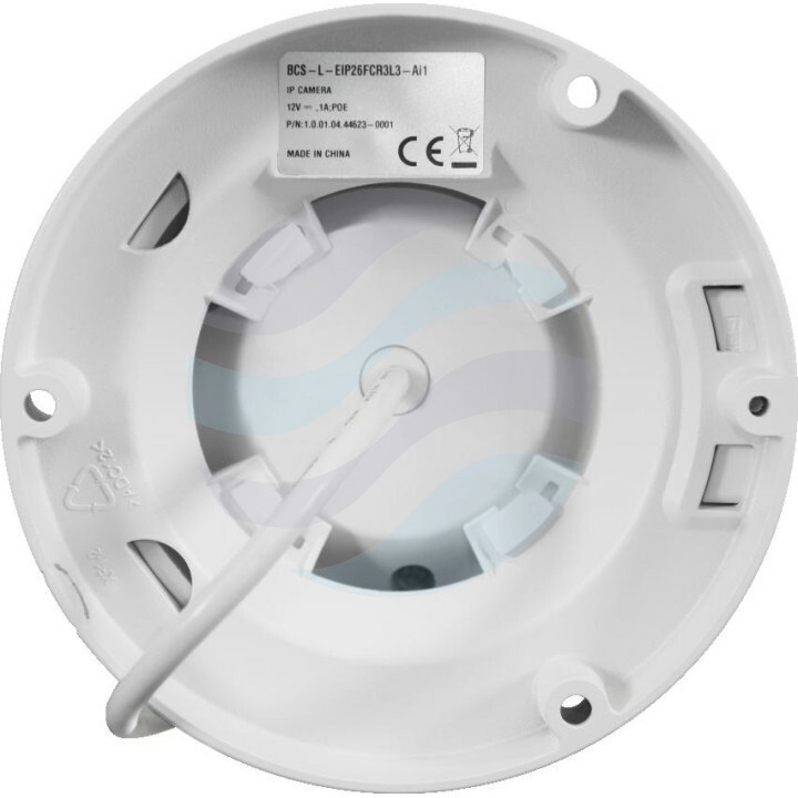 BCS LINE BCS-L-EIP26FCR3L3-Ai1 Kamera IP 6Mpix kopułowa, 2.8mm, IR+LED 30m, WDR 120dB, mSD do 512GB, mikrofon, biała 1
