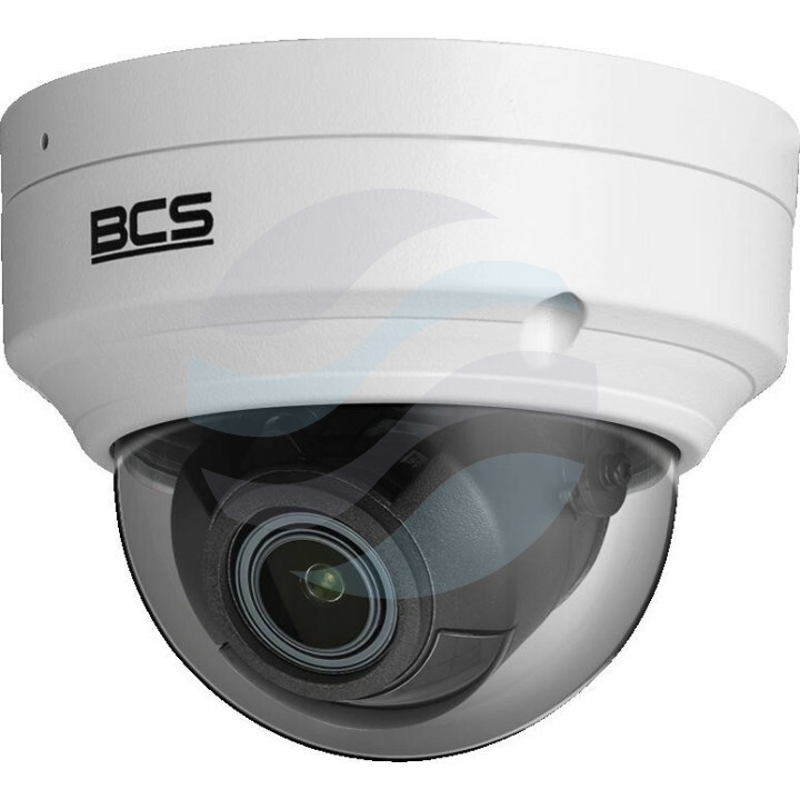 BCS POINT BCS-P-DIP42VSR4(2) Kamera IP 2Mpix kopułowa 2.8-12mm, IR 40m, zoom x4, WDR 120dB, mSD do 256GB, IK10, mikrofon, biała 1