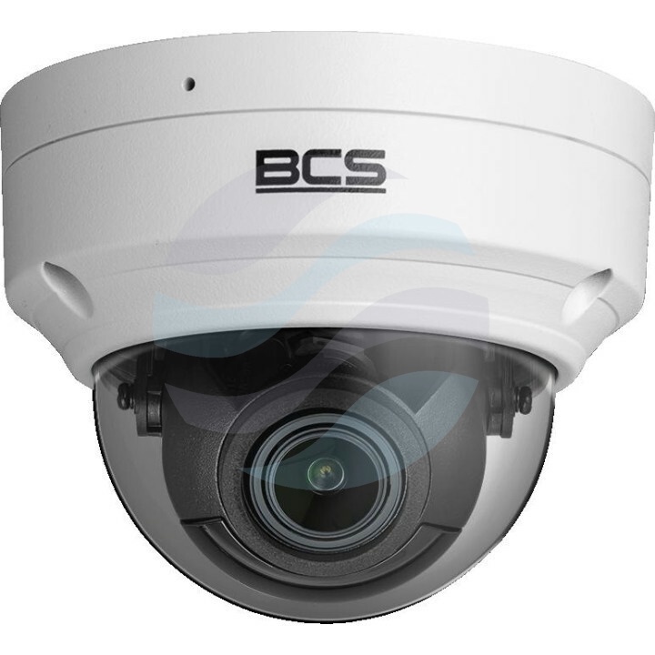 BCS POINT BCS-P-DIP45VSR4(2) Kamera IP 5Mpix kopułowa 2.8-12mm, IR 40m, zoom x4, WDR 120dB, mSD do 256GB, IK10, mikrofon, biała 1